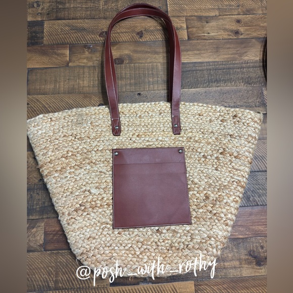 Haute Hippie Woven Raffia Extra Large Tote Bag - Picture 1 of 10